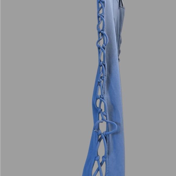 ALO Yoga Interlace Blue Size Medium Womens High Rise Leggings Activewear Stretch - Picture 3 of 8